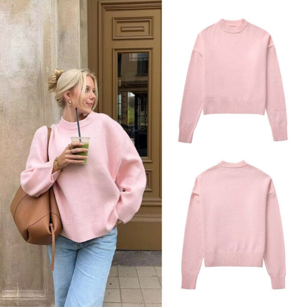 Pink Casual Sweater|Feelsosweat