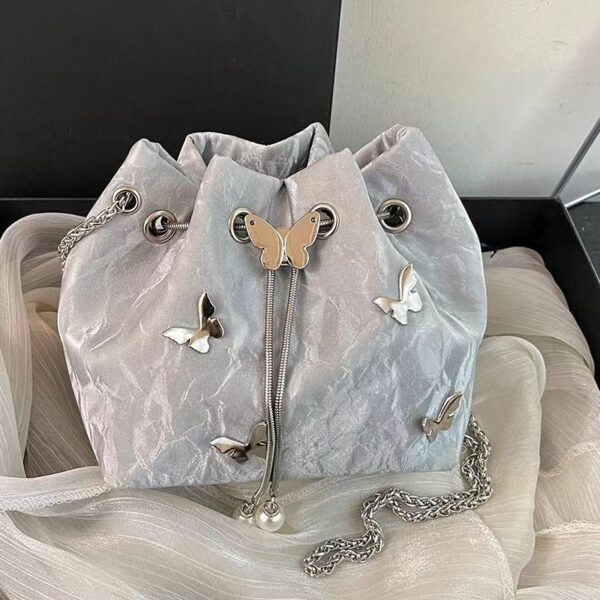 Silver Butterfly Colorful Bag